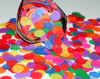 1500 Rainbow Hand-Cut 1" Tissue tossing Confetti for Weddings/Flower Girl Photo Prop Graduation