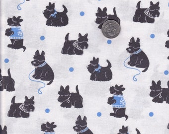 Fat quarter - Bespoke Scotties in Boy - Houndstooth and Friends - Michael Miller cotton quilt fabric