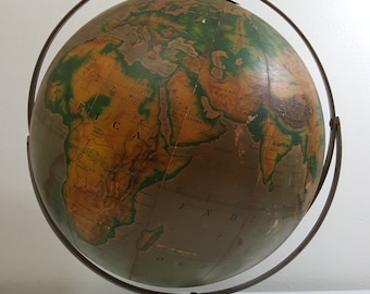Large 1960s Vintage Pictorial Globe