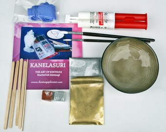 DIY: Kintsugi Started Kit with handcraft bowl.