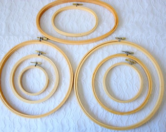 Wooden Hoops - You pick the size and style, Cross Stitch Hoops, Embroidery Hoops, Wood Hoops,