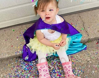 GIRLS SUPERHERO CAPE-Super Hero Cape-Personalized Superhero Cape-Girls Cape-Custom Cape-Fast Shipping-Toddler - Cape-Girls Superhero Costume