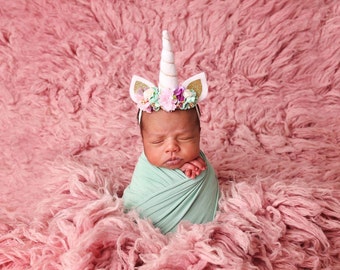 Newborn and up Unicorn headband, Unicorn Horn Headband, baby headband, unicorn baby headband, spring headband, easter headband