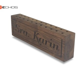 Modern Wood Pencil Holder Desk