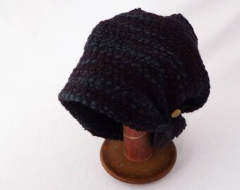 Slouchy Hat, Toque, Midnight Blue, Chunky, Beanie, Burgundy, Womens Hat, Boho Hat, Gift 4 Her, Slouch Hat, Cozy Hat, Winter Hat, Tam Hat