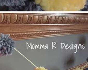 Pom pom garland, yarn garland, baby shower garland, wedding garland, nursery banner, nursery decor or newborn photo prop