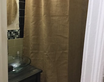 Natural Burlap Shower Curtain