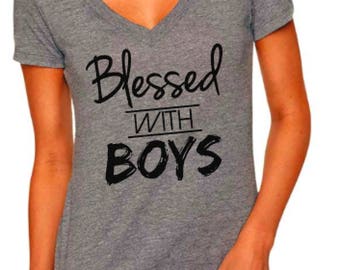 Boy Mom Tee, Mom of Boys, Boy Mom Shirt, Boy Mom, Mom Life, Blessed With Boys, Mom Tee, Mom of Boys Shirt, Mom Life Tee, Mom Shirt, Momlife