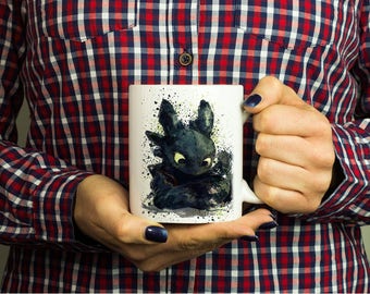 Toothless How To Train Your Dragon Inspired Coffee Mug Tea Cup Color Changing Heat Magic Mug Unique Design Gift Ceramic 11oz, M261