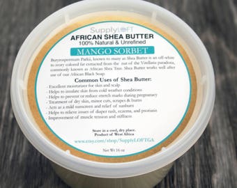 16 oz Scented Creamy Unrefined Shea Butter