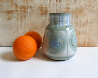 ceramic vase glazed blue/green celadon 1960