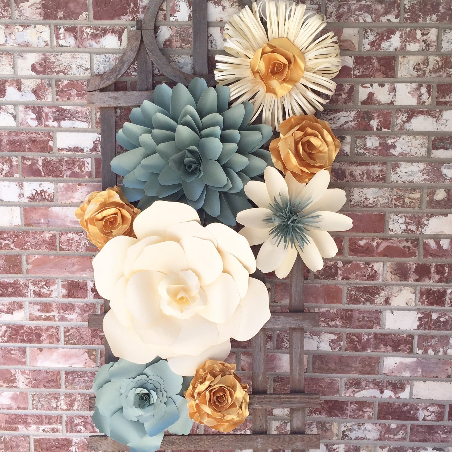 Large Paper Flower Wall Decor for Weddings Bridal Showers