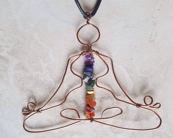 Lotus pose chakra suncatcher