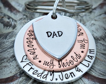Dad Keychain Dad Gift Grandpa Keychain Daddy keychain Gift for Dad Father's Day Gift Men's Gift Papa Keychain Papa Christmas Gift For dad