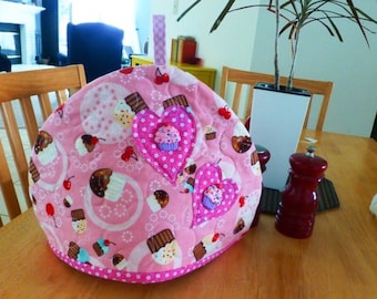 Quilted tea cozy, floral tea cozy, tea time, tea pot cozy, ready to ship, handmade, housewarming gift, wedding present, gift idea, homewares