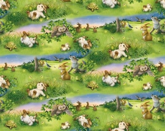 Wilmington Prints - Lisa McCue - Quiet Bunny & The Night Song - Scenic Multi