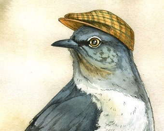 Dapper Mockingbird print 8x10