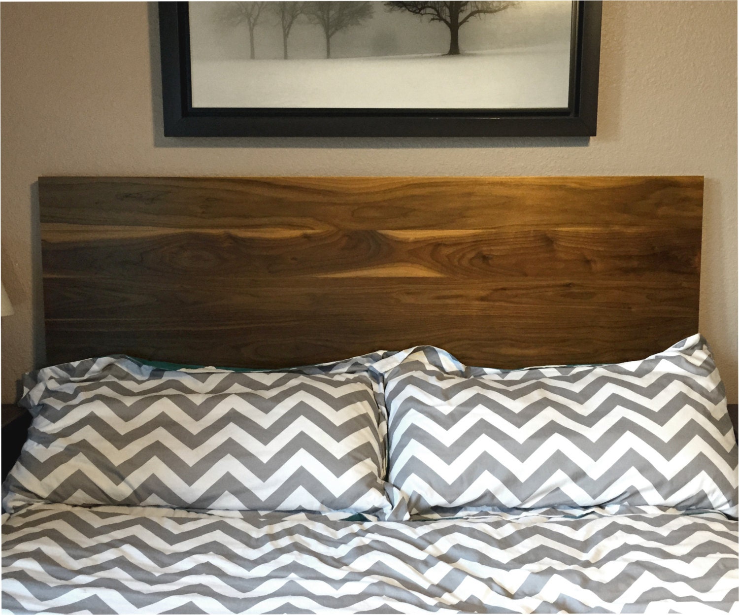 Modern Headboard in Black Walnut Choose Size by Candlewood