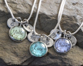 3 best friend necklaces, 3 friendship necklace, personalized name friendship necklaces