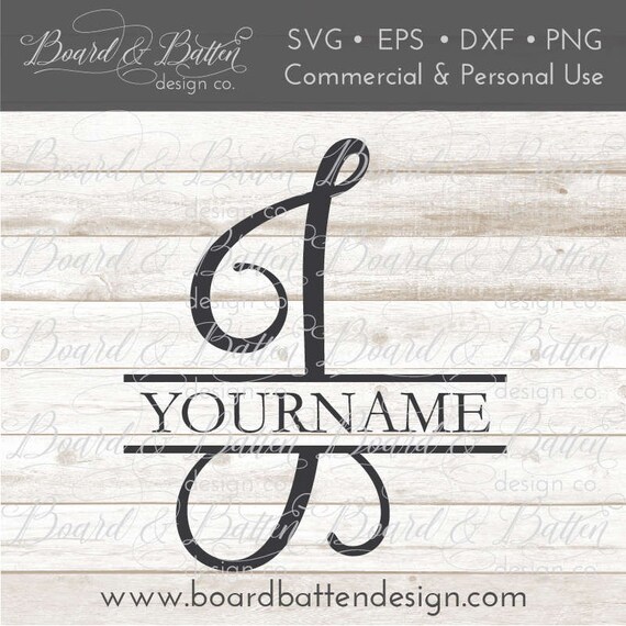 Split Monogram J svg Letter J svg Split Initial J svg