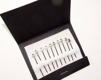 Black Star Pins - Fancy Straight Pins - Map Pins - Sewing Accessory - Pincushion Pins - Retreat Gift Exchange - Mom Gift - Decorative Pins