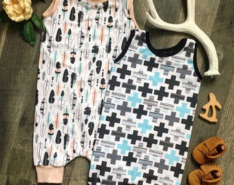 Sleeveless Harlem Romper - Shorts