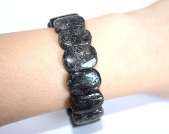 Black Rutilated Quartz Stretchable Braclet