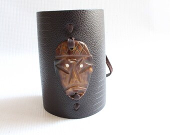 Leather cuff-Leather bracelet-Boyfriend gift--African bracelet-Maasai bracelet-Mens bracelet-African jewelry-Kenyan bracelet-Maasai jewelry