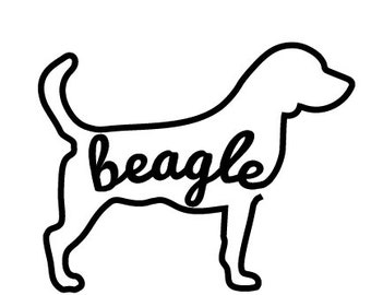 Beagle dog sticker