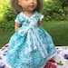 Be Just Me Doll Clothes / Wellie wishers dress/ 1970s doll dress/ blue doll dress/ wrap style dress for dolls/ dianna effner/ 16" doll, 13"