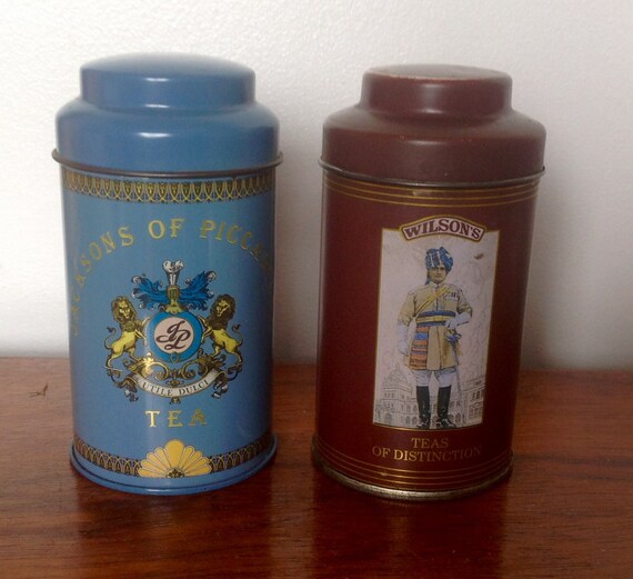 Vintage Tea Tins.Small Decorative Tins. 1950's/60's.