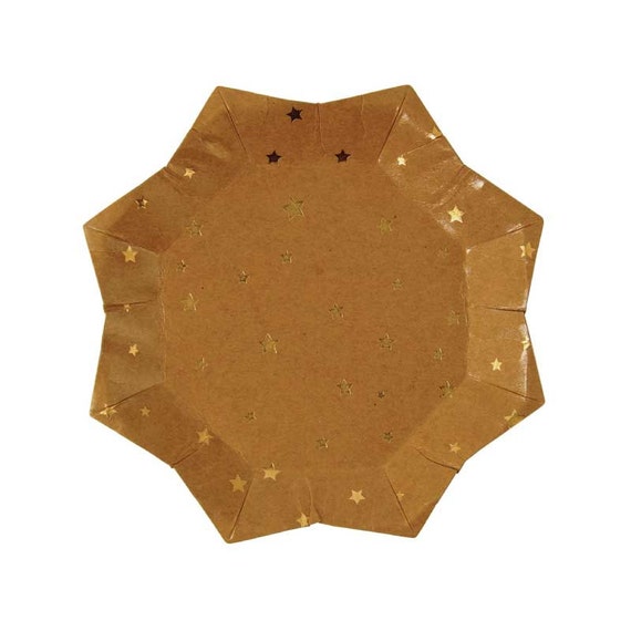Kraft Paper Plates with Gold Stars (set of 8), Meri Meri Rustic ... Kraft Paper Plates with Gold Stars (set of 8), Meri Meri Rustic ...