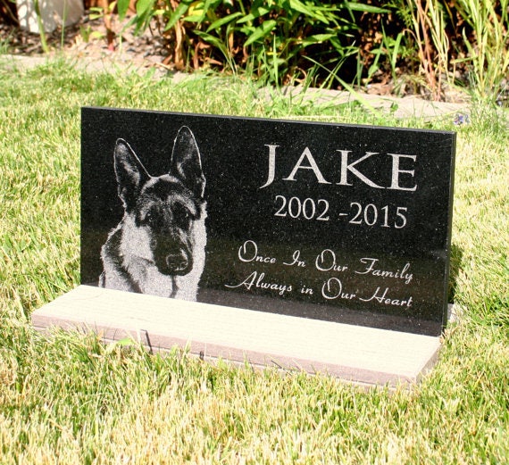 Pet Memorial Headstone Dog Cat Grave Marker Personalized Solid