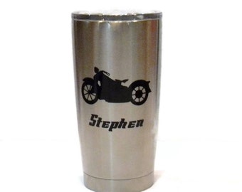 Yeti Harley Davison decal, Yeti decal, Yeti sticker for men, Motorcycle decal, Personalized decal for yeti, 20, 30 oz Yeti sticker, Mans oz.