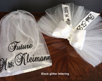 Bachelorette Booty Veil (Bikini Veil), Hair Veil, Tiara. Buy individually or as a SET available at add'l cost, PERSONALIZED by Val's Veils