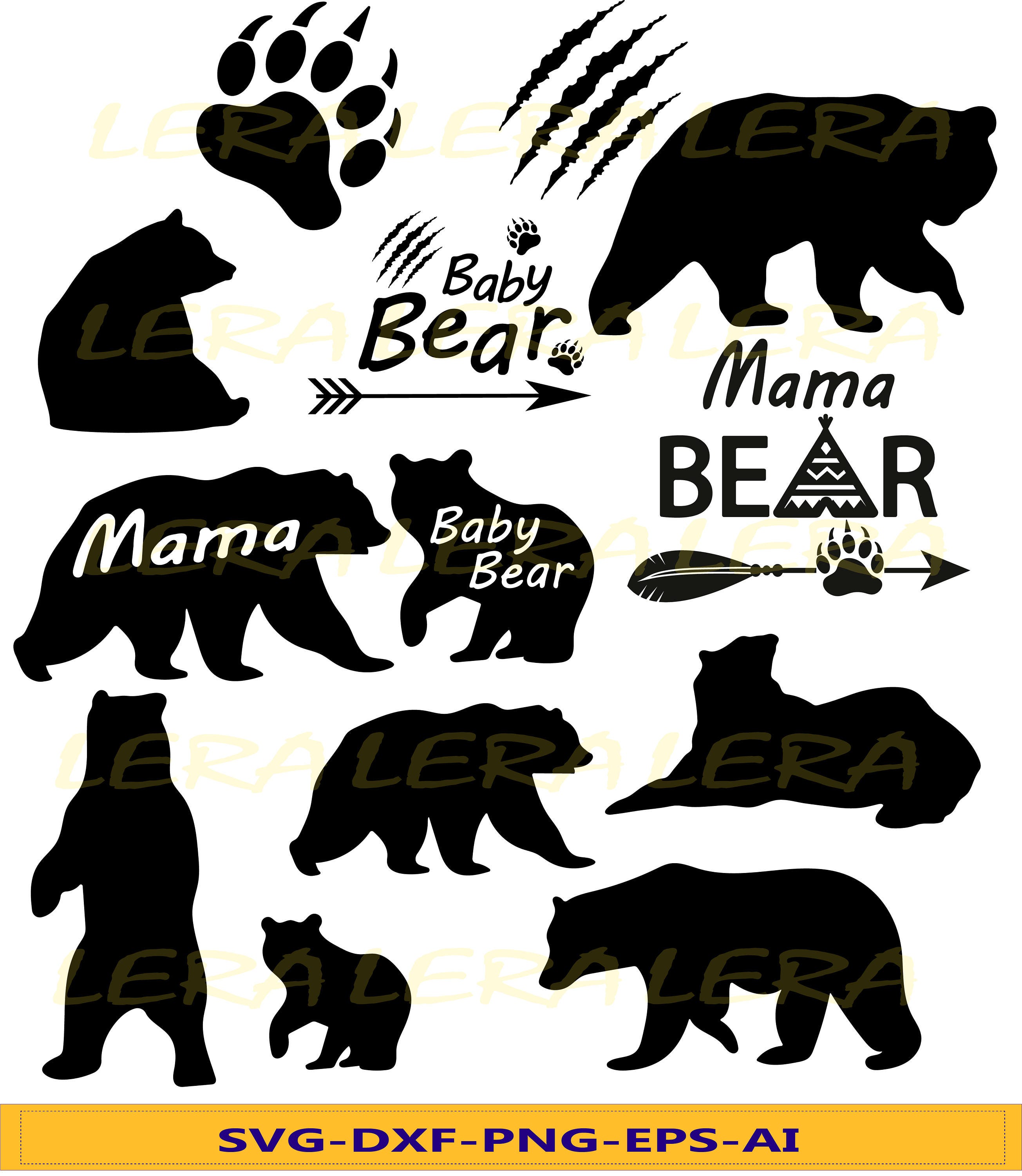 Download 60 % OFF Bear SvgBaby Bear svg Bear Paw Cut Files Mama