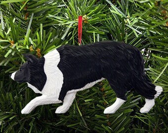 BORDER COLLIE ORNAMENTS-Dog Breed Ornaments-All Coat Colors Possible-Border Collie