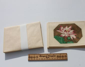 Vintage Hallmark Blank Flower Note Cards with envelopes, Boxed Pink Flower Cards