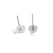 Earstuds 10 pairs Stainless Steel Earring Studs with Loop - 5 or 8mm Pad - Hypoallergenic (JF588)