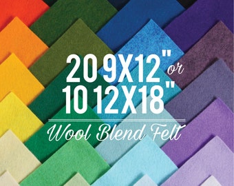 Wool Felt Sheets // Choose your own colors // Felt Square, Wool Fabric, Nonwoven Fabric, Merino Wool, Waldorf Felt, Custom Felt Colors