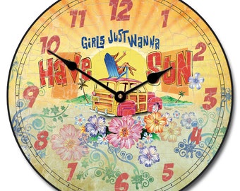 Girls Wanna Sun Wall Clock