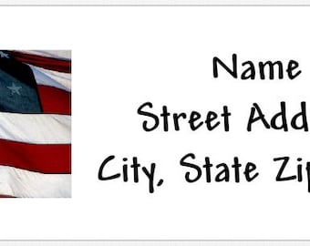 American Flag Personalized Return Address Labels Buy 3 Get 1 Free