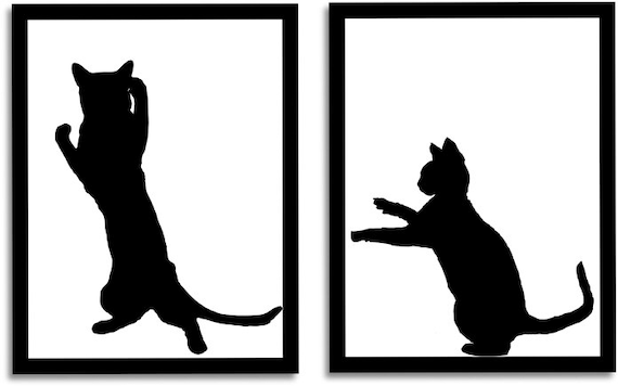 Cat art print black cat art cat artwork black cats cat Cat art print black cat art cat artwork black cats cat