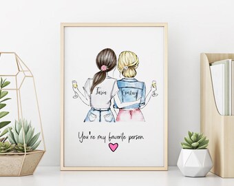Best friend wall art | Etsy