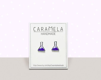 Science Tubes stud earrings Geek Nerd Science Chemistry earrings Science jewelry Gift for her