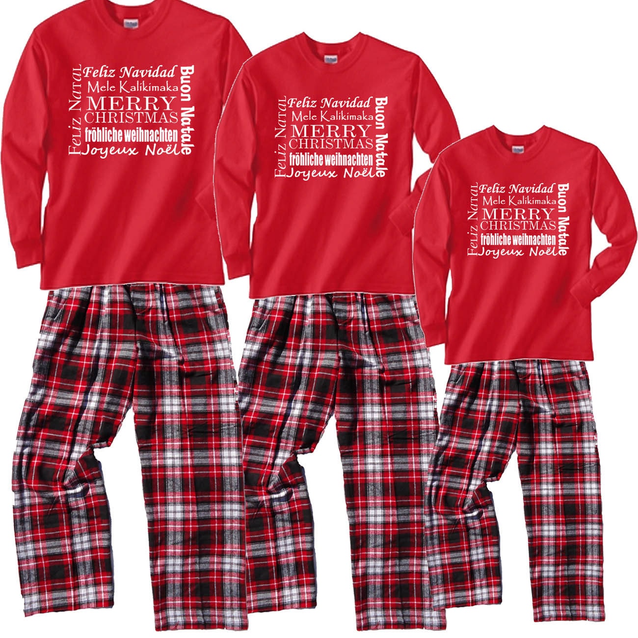 Merry Christmas Pajamas For Whole Family In Around The World