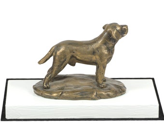 Labrador Retriever, dog on white wooden base statue, limited edition, ArtDog