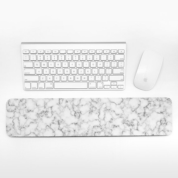 Marble Keyboard Wrist Pad Rest Black and White Wrist Keyboard Rest Marble Wrist Rest for Keyboard Pad Modern Desk Office Decor for Men Women