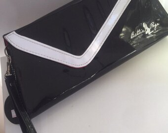 Black Patent leather clutch bag