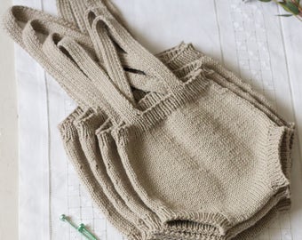 Etive Romper Knitting Pattern for babies and toddlers DK vintage